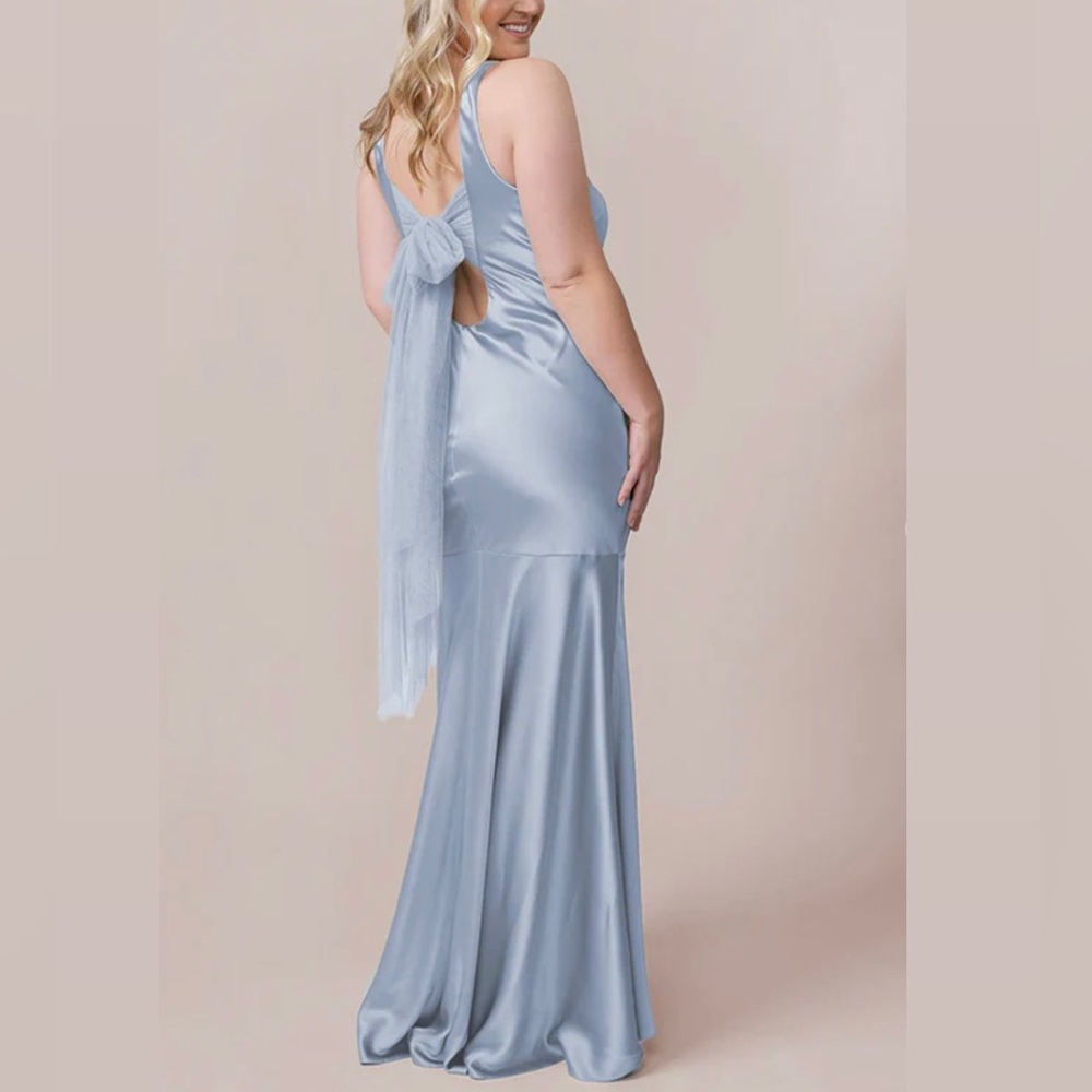 Lana Satin + Tulle Dress Periwinkle Satin / Periwinkle Tulle - 571
